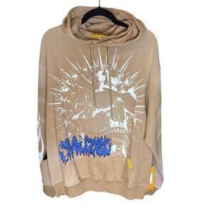 NWT SZ S - Civilized Beige/Blue Hoodie